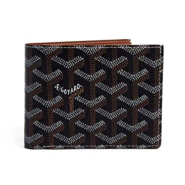 Goyard Victoire PM Bifold Wallet Black Tan Black,Multi