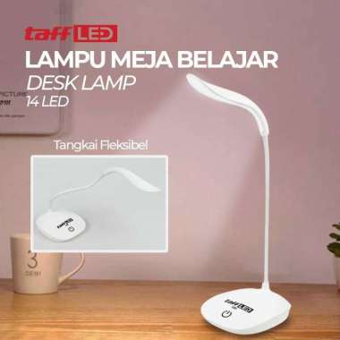 Lampu Meja Belajar Desk Lamp Rechargeable 14 LED White Light T301 Lampu Meja Belajar Buat Jepit Lamo