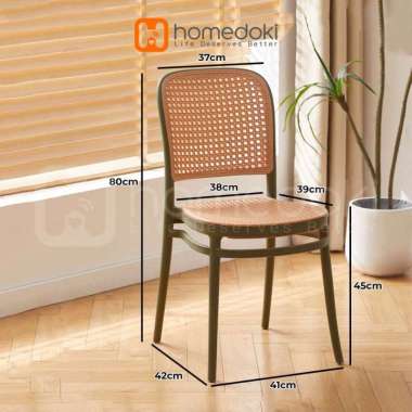 Homedoki kursi makan/ kursi makan minimalis/kursi teras minimalis/kursi belajar TYPE2-Hijau