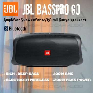 JBL BassPro GO Portable Active Subwoofer Bluetooth Full Range Speaker Amplifier Bass Sub Aktif Audio