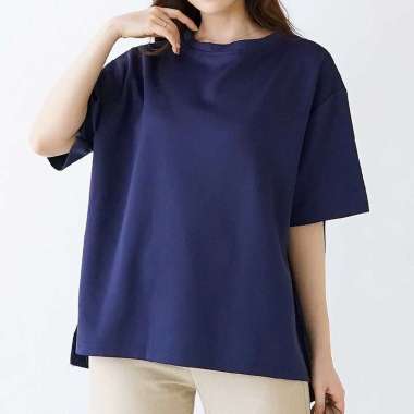 KNAPP - Atasan scuba oversize wanita anti lecek / blouse atasan jumbo big size Navy