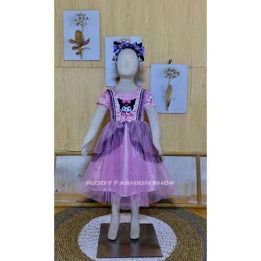 Dress Kuromi anak perempuan 3-8 tahun Dress Pesta Princess Anak perempuan Gaun karakter anak dress a