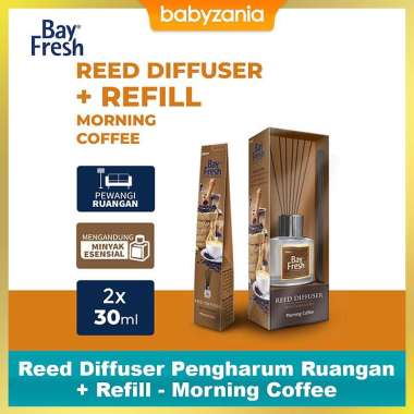 Bayfresh Reed Diffuser Pengharum Ruangan + Refill - Morning Coffee