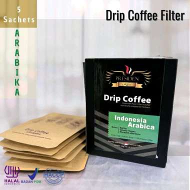 Kopi Arabica Indonesia - Drip Coffee 5 saset - Kopi Presiden