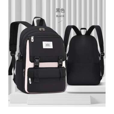 TAS RANSEL SEKOLAH ANAK PEREMPUAN TER TAS SEKOLAH SD SMP SMA - Hitam Hitam