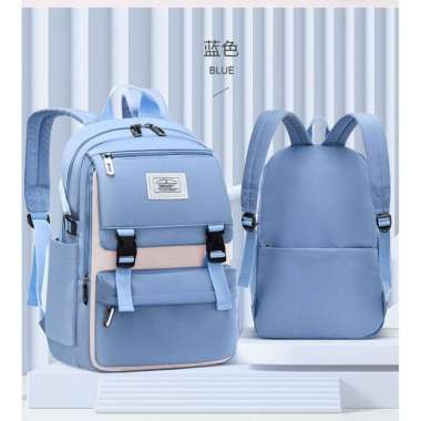 TAS RANSEL SEKOLAH ANAK PEREMPUAN TER TAS SEKOLAH SD SMP SMA - Hitam Biru