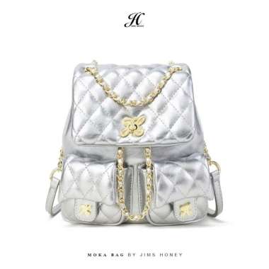 Jims Honey Moka Minibackpack Elegant Multifungsi JH Silver