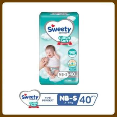 Popok SWEETY SILVER Comfort NB S 40 Tipe Perekat Newborn Popok Bayi