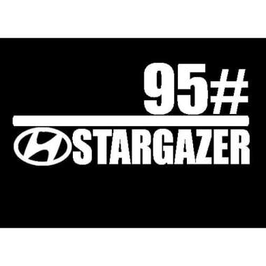 Tank Cover Hyundai Stargazer Stiker Tutup Tangki Fuel RON 95 Putih