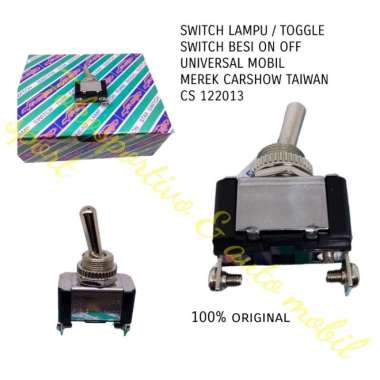SWITCH LAMPU TOGGLE SWITCH BESI ON OFF KAKI 2 CAR SHOW UNIVERSAL MOBIL Terbaik
