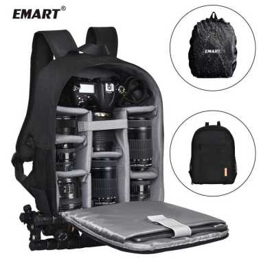 EMART Tas Kamera Backpack Camera Bag Waterproof Adjustable