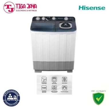HISENSE WSRB9013 MESIN CUCI 2 TABUNG 9 KG HISENSE WSRB9013UB