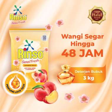 Rinso Sensi Fresh Japanese Peach Detergent Bubuk [3 Kg]