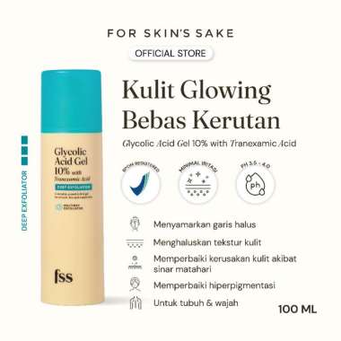 For Skin's Sake FSS Glycolic Acid Gel 10% Mengurangi garis halus dan kerutan with Tranexamic Acid Fo