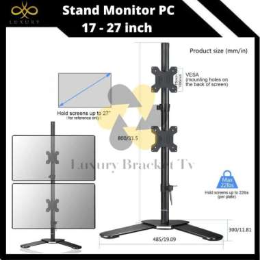 Bracket Dual Monitor ARM Desk Stand 13-27 inch braket stand meja