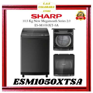 MESIN CUCI SHARP ESM1050XTSA MESIN CUCI TOP LOADING 10,5 KG ES-M1050XT-SA ESM1050 M1050XT ESM1050XT