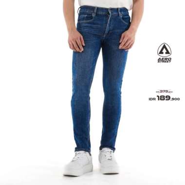 Aerostreet Slim Fit Jeans Stanley Dark Blue Man IF100 32