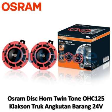 Osram Disc Horn OHC125 Twin Tone 24V Original Klakson Dual Stereo Merah Truk Truck Angkutan Barang