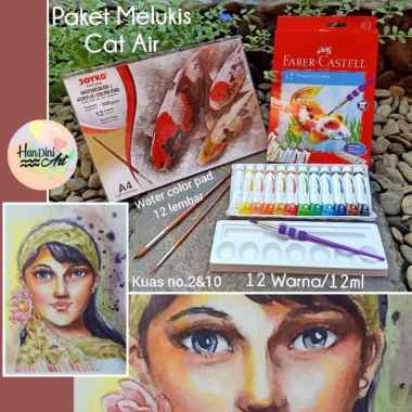 Paket Melukis Cat Air Paket Hemat Melukis Water Color Peralatan Melukis HanDini Art PaketLukisCatAir