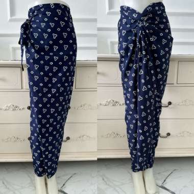 Rok Lilit Wrap Skirt Batik Jumputan Rok Kondangan - Hitam Navy