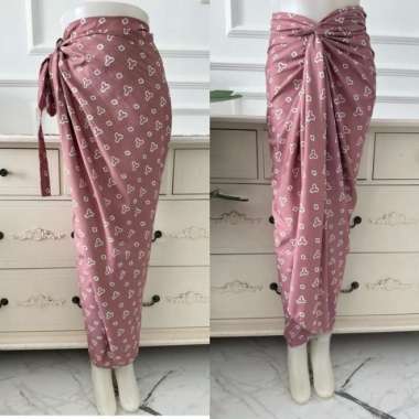 Rok Lilit Wrap Skirt Batik Jumputan Rok Kondangan - Hitam Nude