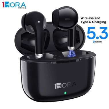 1HORA ORIGINAL TWS AUT203 Earphone True Wireless Sound Bluetooth 5.3 Wireless Charging Type C F25 He
