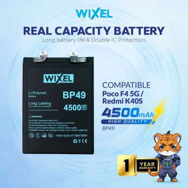 WIXEL Baterai BP49 Compatible For Poco F4 5G Redmi K40S Double Power Real Capacity Batre Batrai Batt