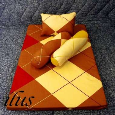 Kasur Bayi Set lengkap Bantal Guling motif lengkap minimalis LP Kasur Set Brick