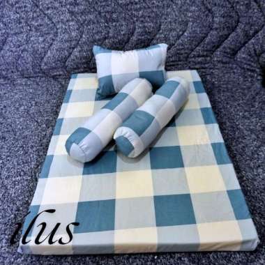 Kasur Bayi Premium Terbaru Kasur Bayi Multifungsi + 1Bantal & 2Guling LP Kasur Set Green Box