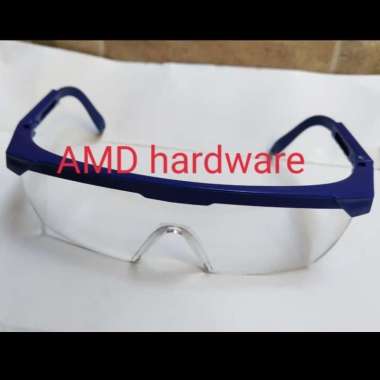 Kacamata Plastik Bening Safety Goggles Gerinda Pelindung Mata, Debu