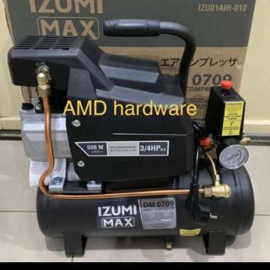Mesin Kompresor Angin Listrik 3/4Hp 9L 1 Phase Izumi Max DM-0709 JAPAN