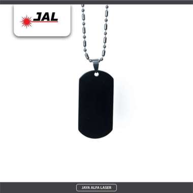 Kalung Army Militer Pria Wanita / DOGTAG / Liontin Tentara Army Polos Polos Hitam