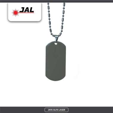 Kalung Army Militer Pria Wanita / DOGTAG / Liontin Tentara Army Polos Polos Silver