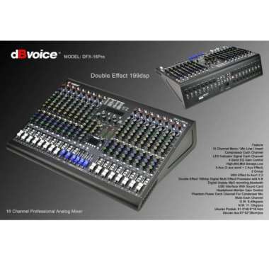 Audio Mixer dB Voice DFX 16 PRO Original 16 Channel Dbvoice DFX 16PRO