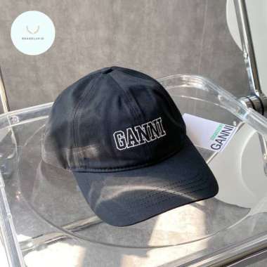 Ganni Logo Cap Black, Pink & Kalamata Kalamata