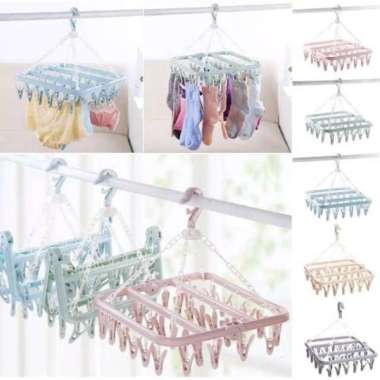 Hanger Baju Jemuran Gantungan Multifungsi Kaos Kaki Baju Bayi Dalaman