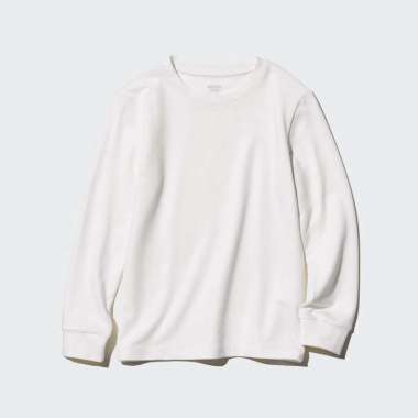 UNIQLO KIDS HEATTECH Extra Warm Cotton T-Shirt Kaos Long John Anak Katun Ekstra Hangat Kerah Bulat C