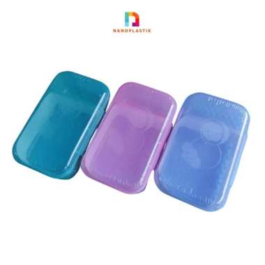 OMPRENG MANGGIS PLASTIK WARNA WARNI KOTAK TEMPAT BEKAL MAKAN ANAK Pink