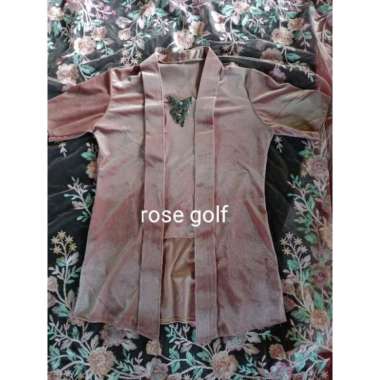 Kebaya beludru lengan pendek/ kebaya kutubaru L Rose Gold