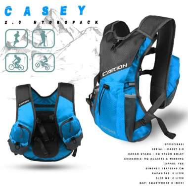Tas Ransel Casey Chest bag bIRU Outdoor Hydropack Sepeda Motor Trail - Navy Biru