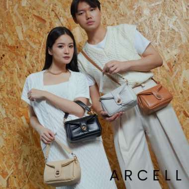 ARCELL - PUFFY SKY BASIC SLINGBAG KOREAN l Tas Selempang Wanita BASIC CREAM