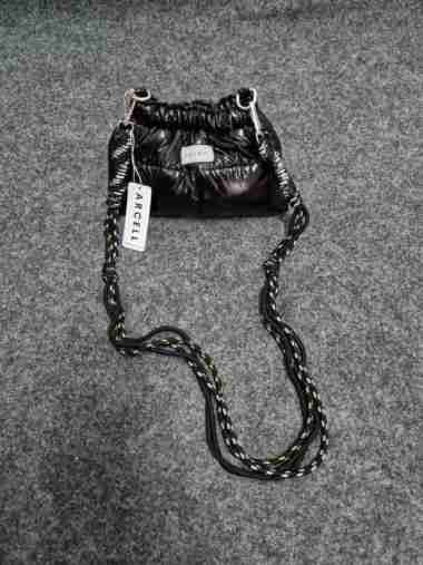 ARCELL - TAS PUFFY WONTON+PRUSIK STRAP l Slingbag Mini Puffy WONTON BLACK