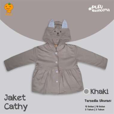 PLEU Jaket Cathy | Jaket Anak Perempuan Usia 1-3 Tahun 2 Tahun Khaki