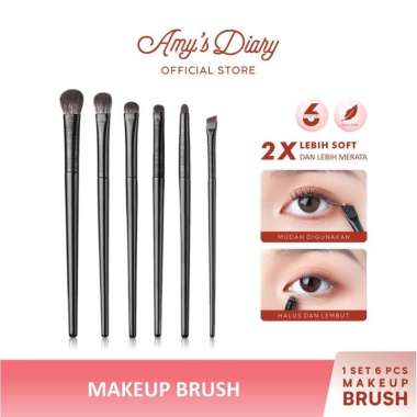 AMY'S DIARY 6 Pcs Set Kuas Makeup Brush Eyeshadow