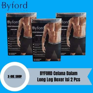 Celana Dalam BYFORD Long Leg Boxer Isi 2 Pcs Bahan Microfiber CD Pria XXL