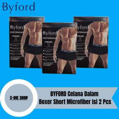 Celana Dalam BYFORD Boxer Short Isi 2 Pcs Bahan Microfiber CD Pria XXL