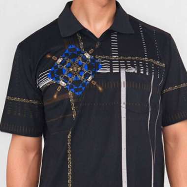 Crocodile DIAMOND 1837 - Kaos Kerah Pria Men Polo Original Relax fit Hitam Biru M
