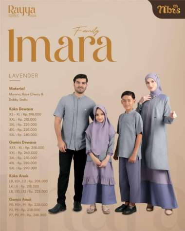 SARIMBIT NIBRAS TERBARU 2024 IMARA LAVENDER KOKO XS