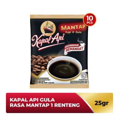Promo Harga Kapal Api Kopi Mantap + Gula per 10 sachet 25 gr - Blibli