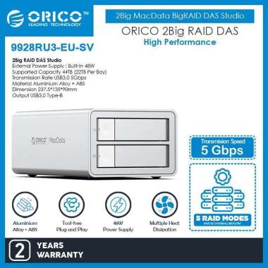 ORICO MacData 5 Big RAID DAS Studio 2bay 4bay 5bay MultiBay HDD Enclosure MultiBay SSD Enclosure - 9
